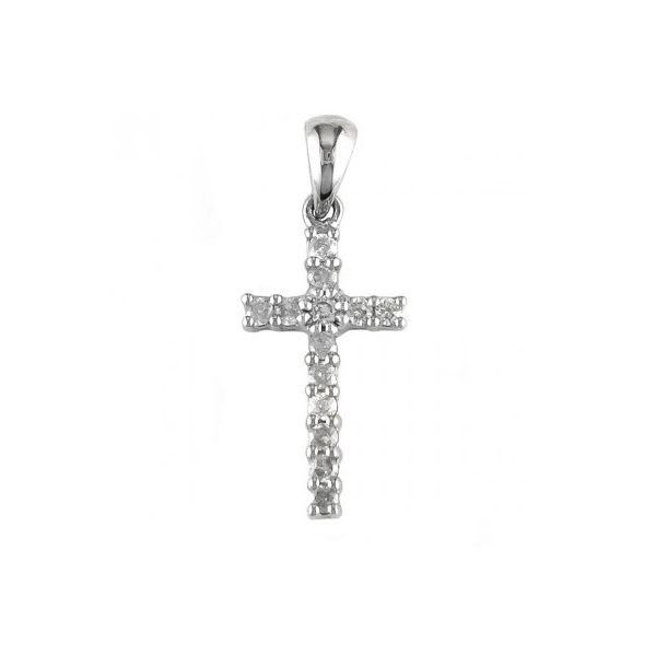 14K White Gold Diamond Cross 0.25Cttw SVS Fine Jewelry Oceanside, NY