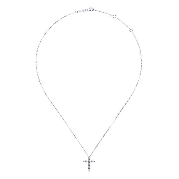 Gabriel & Co. Faith 14K White Gold Necklace Image 2 SVS Fine Jewelry Oceanside, NY