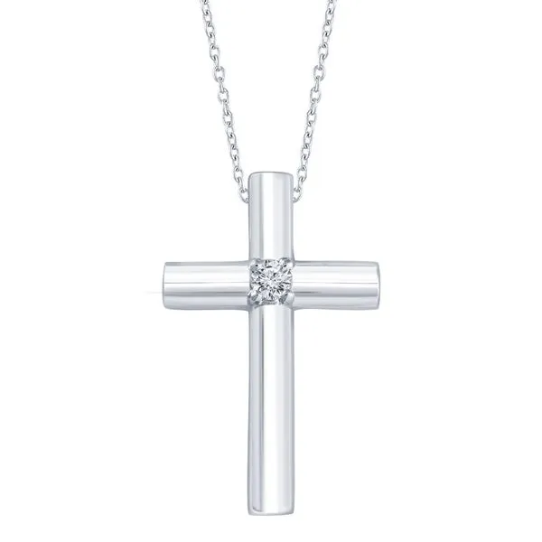 SVS Signature 101Â© Sterling Silver Diamond Cross SVS Fine Jewelry Oceanside, NY