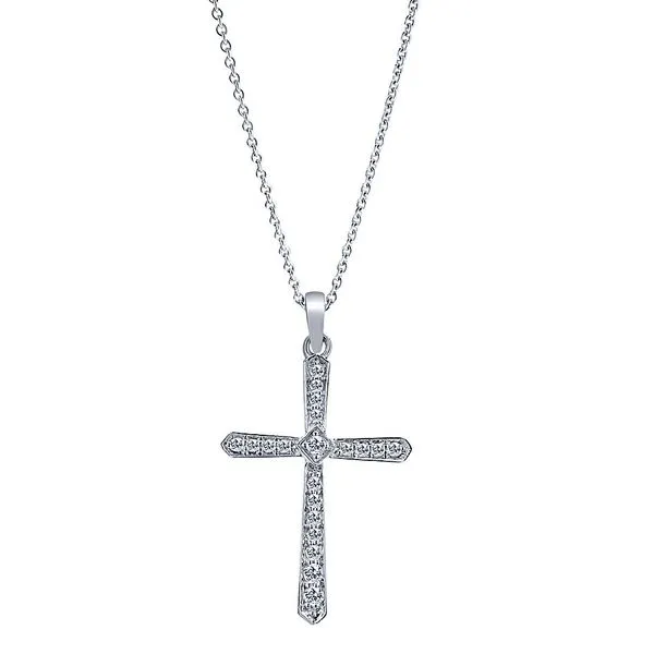 Gabriel & Co. Faith Collection 14K White Gold Necklace SVS Fine Jewelry Oceanside, NY