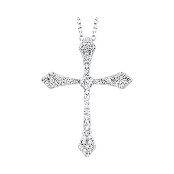 White Gold & Diamond Cross, 0.14Cttw, 18