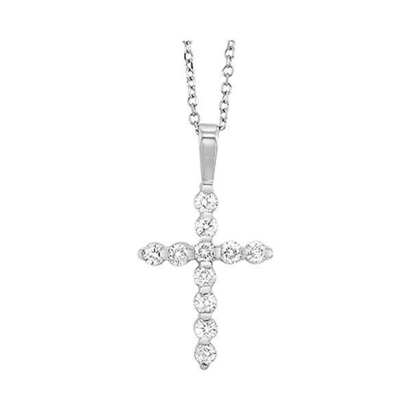 White Gold Diamond Cross, 0.33Cttw SVS Fine Jewelry Oceanside, NY