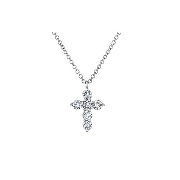 Shy Creation White Gold And Diamond Cross SVS Fine Jewelry Oceanside, NY