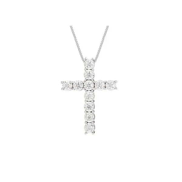 SVS Signature Diamond Cross Pendant, 0.21Cttw, 18