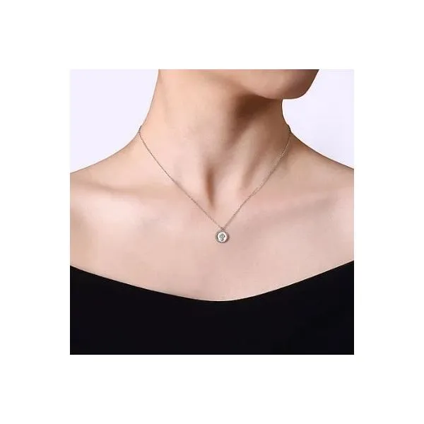 Gabriel & Co. Bujukan Sterling Silver & Diamond Necklace Image 2 SVS Fine Jewelry Oceanside, NY