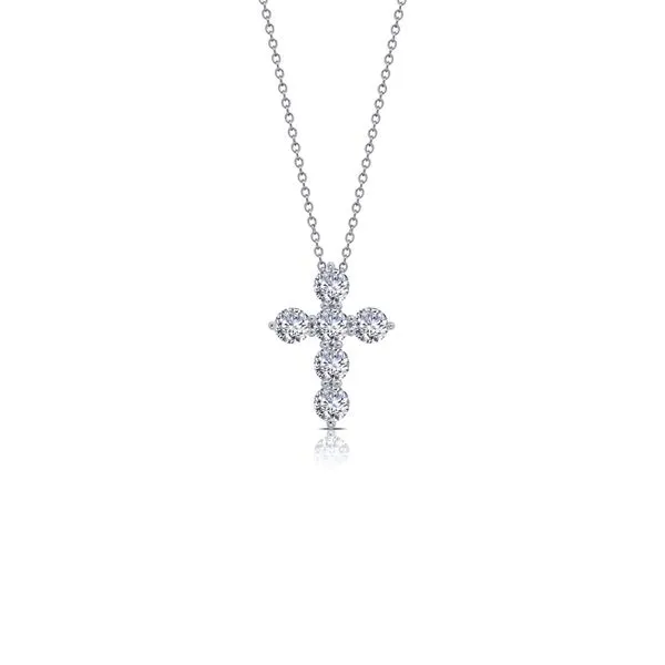 Lafonn Simulated Diamond Cross Necklace, 1.02ctw SVS Fine Jewelry Oceanside, NY