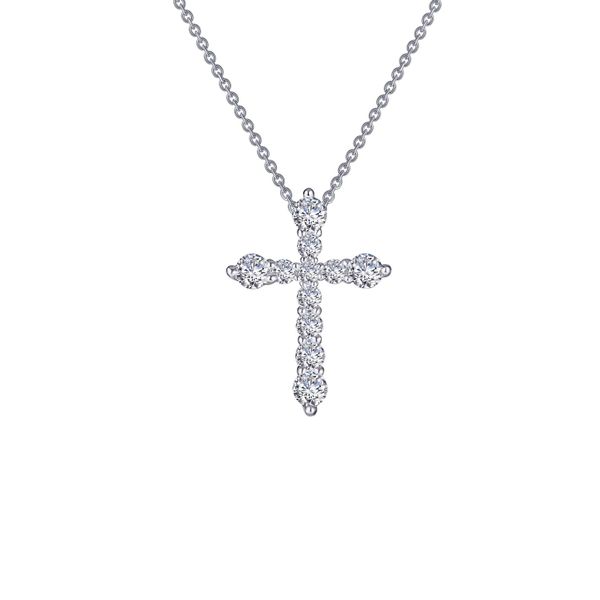 Lafonn Simulated Diamond Cross Necklace, .67ctw SVS Fine Jewelry Oceanside, NY