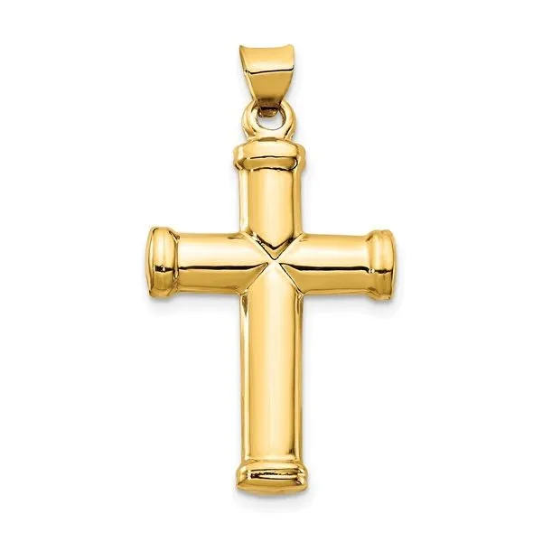 Yellow Gold Polished Cross Pendant SVS Fine Jewelry Oceanside, NY