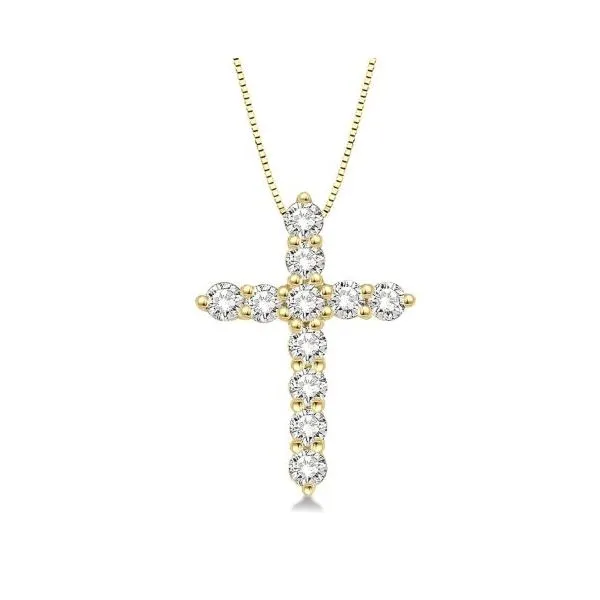 Yellow Gold Diamond Cross, 0.25Cttw, 18\