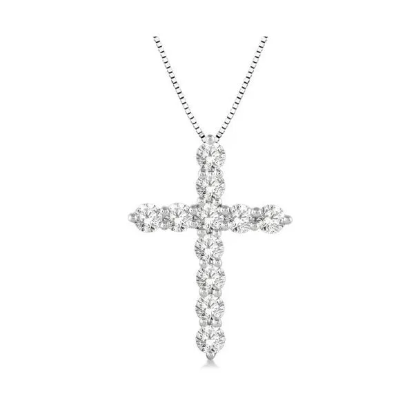 White Gold Diamond Cross, 1Cttw, 18