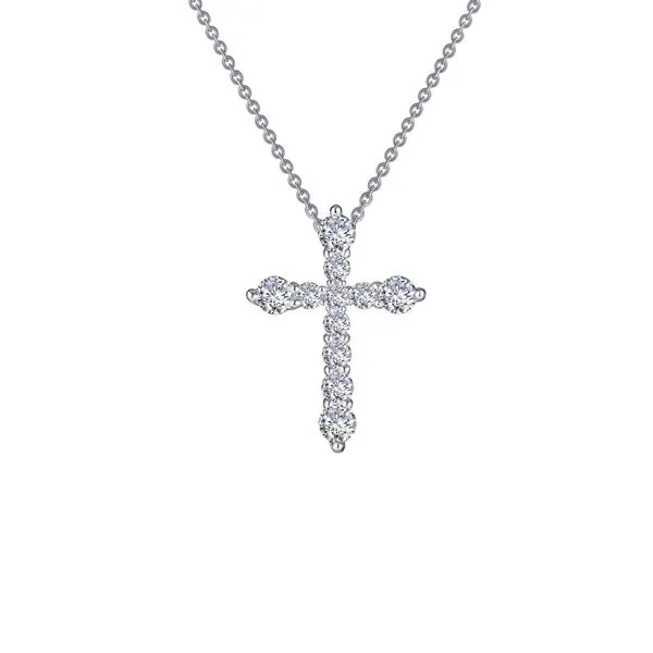 Lafonn Simulated Diamond Cross Necklace, .67ctw SVS Fine Jewelry Oceanside, NY
