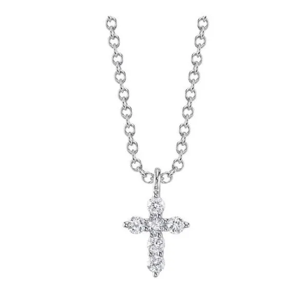 Shy Creation White Gold And Diamond Cross