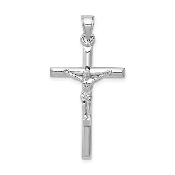 White Gold Crucifix (Chain Not Included)
