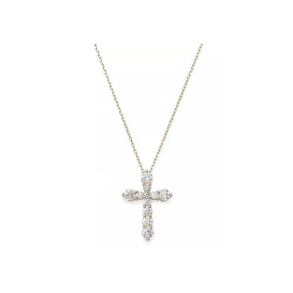 Yellow Gold Diamond Cross, 1.50Cttw, 18
