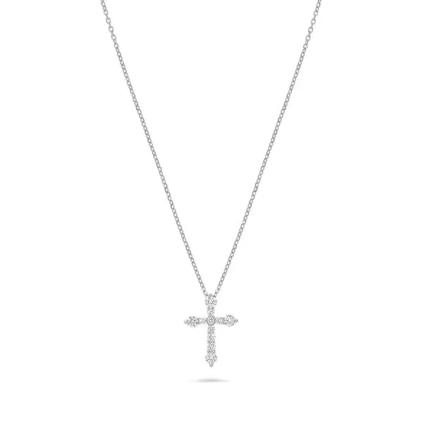 White Gold Diamond Cross Necklace SVS Fine Jewelry Oceanside, NY