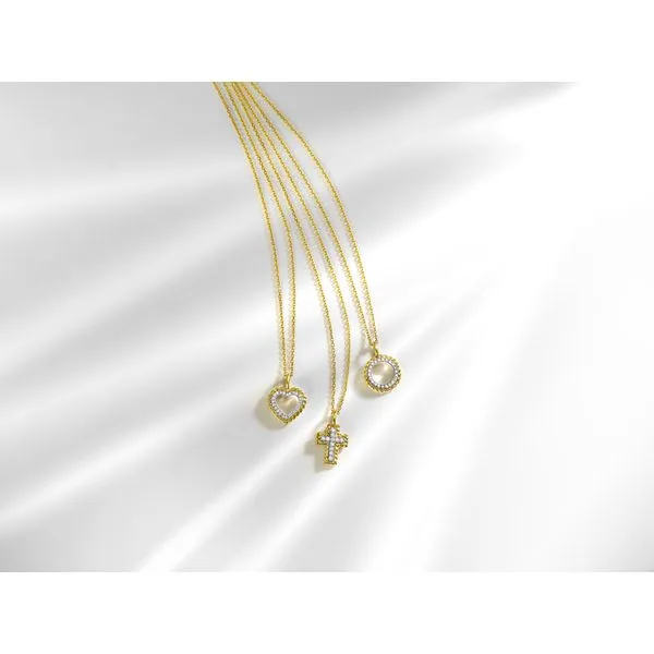 Yellow Gold Diamond Cross, 0.05Cttw, 18