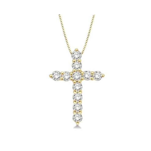 Yellow Gold Diamond Cross, 0.25Cttw, 18