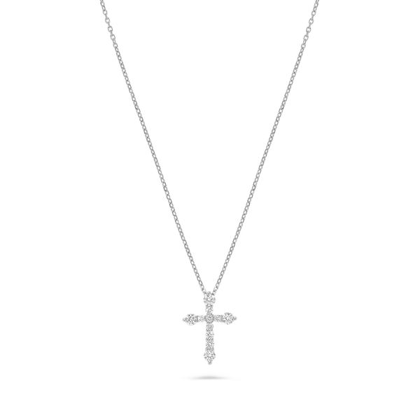White Gold Diamond Cross Necklace SVS Fine Jewelry Oceanside, NY