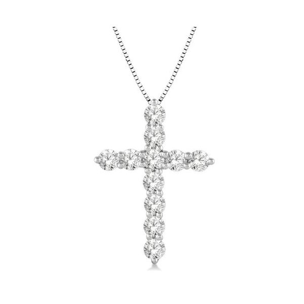 White Gold Diamond Cross, 1Cttw, 18