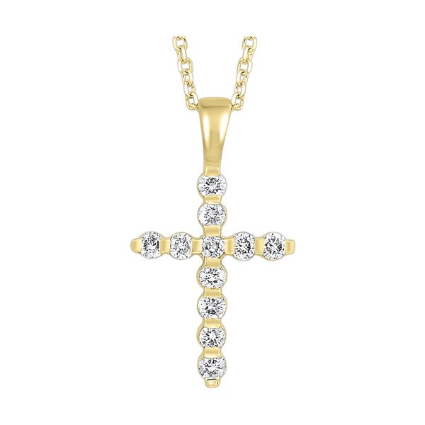 Yellow Gold Diamond Cross, 0.25Cttw SVS Fine Jewelry Oceanside, NY