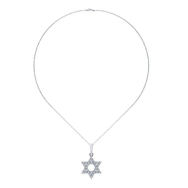 Gabriel & Co. Faith Star of David Necklace Image 2 SVS Fine Jewelry Oceanside, NY