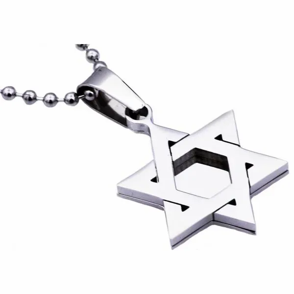 Men's Stainless Steel Star Of David Pendant SVS Fine Jewelry Oceanside, NY