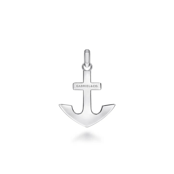 Gabriel Contemporary Sterling Silver Anchor Pendant Image 2 SVS Fine Jewelry Oceanside, NY