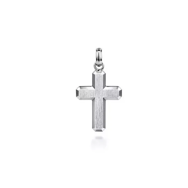 Gabriel Contemporary Sterling Silver Cross Pendant SVS Fine Jewelry Oceanside, NY