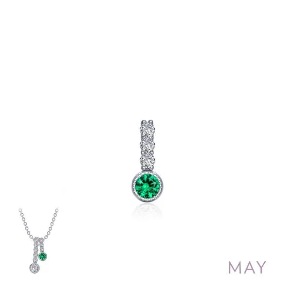 Lafonn Silver May Birthstone Love Pendant SVS Fine Jewelry Oceanside, NY