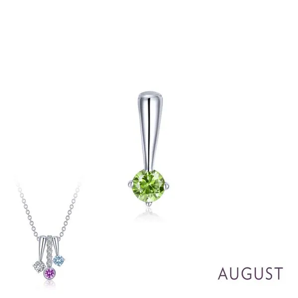 Lafonn August Peridot Birthstone Love Pendant SVS Fine Jewelry Oceanside, NY