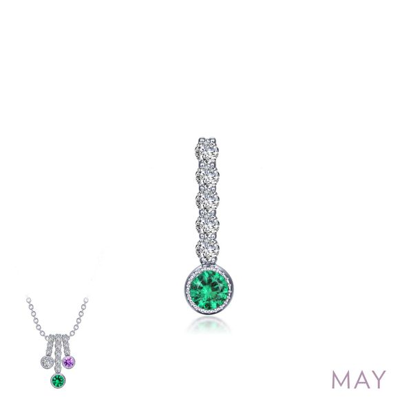 Lafonn May Emerald Birthstone Love Pendant SVS Fine Jewelry Oceanside, NY