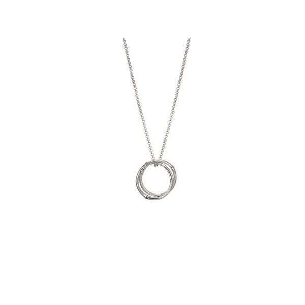 John Hardy Bamboo Collection Silver Interlinking Pendant SVS Fine Jewelry Oceanside, NY