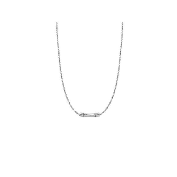 John Hardy Women's Bamboo Collection Silver Slider Pendant on Chain Necklace, Size 16-18