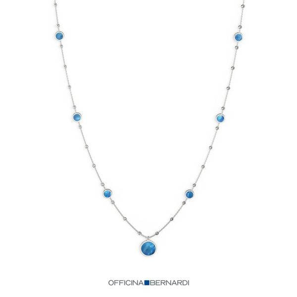 Officina Bernardi Aurora Blue Collection Necklace SVS Fine Jewelry Oceanside, NY