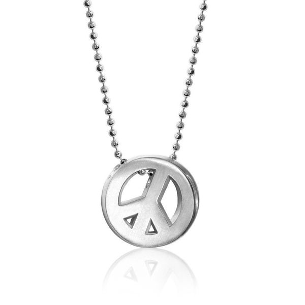 Alex Woo Little Activist Silver Faith Peace Sign Necklace SVS Fine Jewelry Oceanside, NY