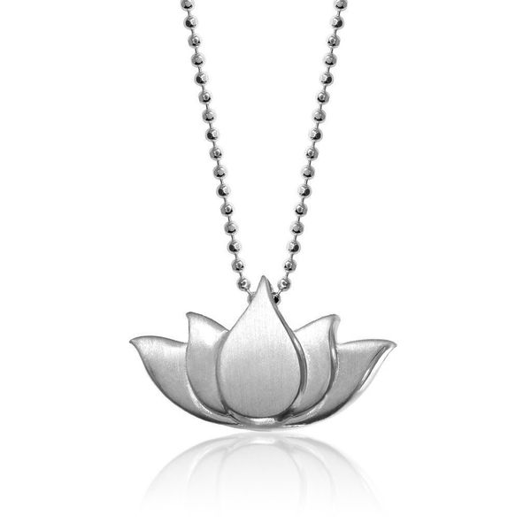 Alex Woo Little Faith Silver Lotus Blossom Necklace SVS Fine Jewelry Oceanside, NY