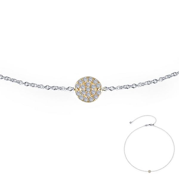 Lafonn Pave Two-Tone Disc Choker Necklace, .44ctw SVS Fine Jewelry Oceanside, NY