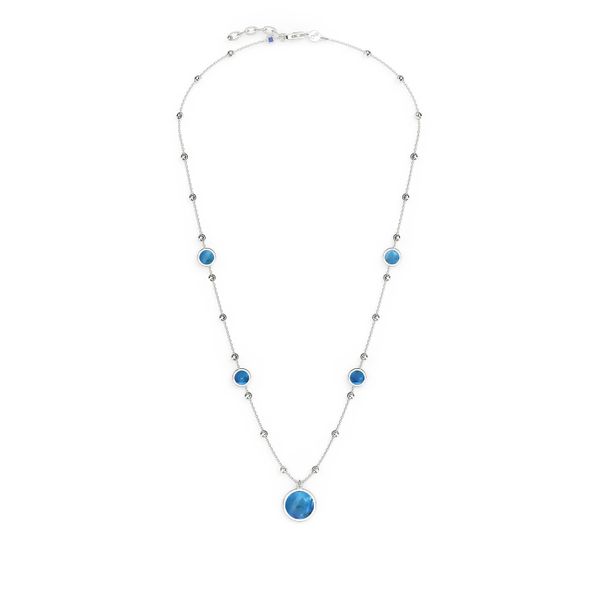 Officina Bernardi Aurora Blue Collection Silver Necklace SVS Fine Jewelry Oceanside, NY