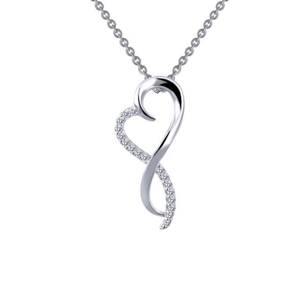 Lafonn Silver Infinity Heart Necklace, 18