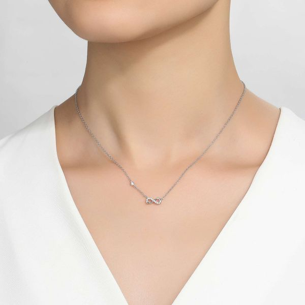 Lafonn Infinity Necklace, 0.36ctw Image 2 SVS Fine Jewelry Oceanside, NY