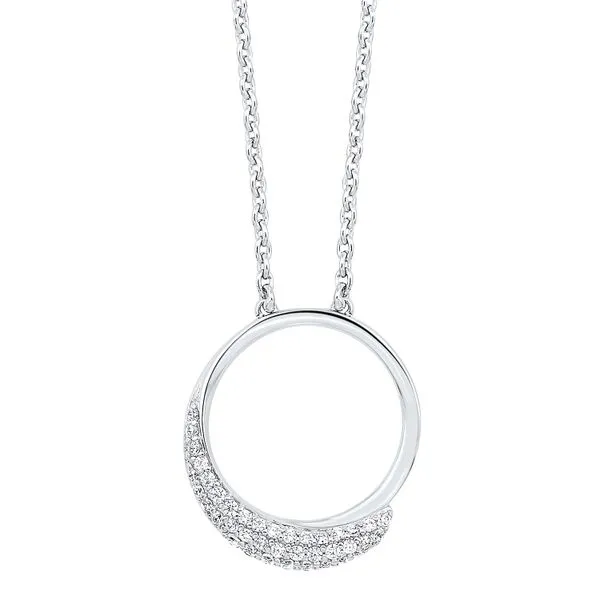 Eternity Circle Pendant Necklace SVS Fine Jewelry Oceanside, NY