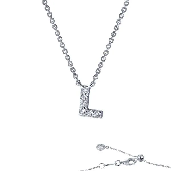 Lafonn Silver Letter L Pendant Necklace, 20