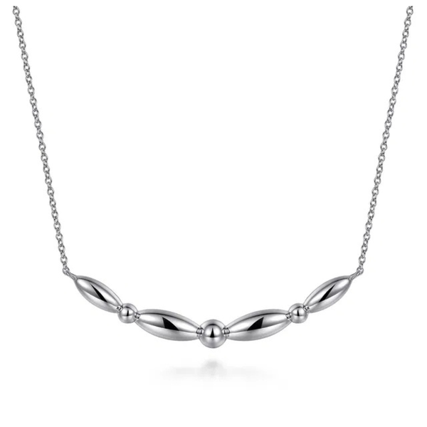Gabriel Sterling Silver Bar Pendant Necklace, 17.5