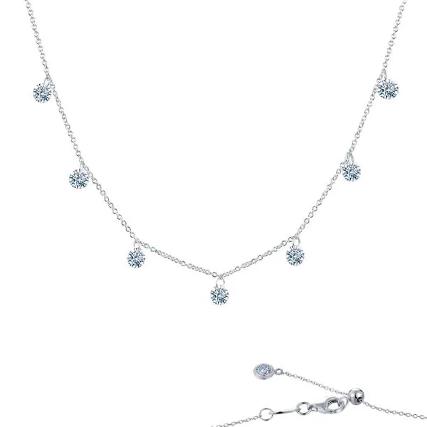 Lafonn Sterling Silver Frameless Raindrop Necklace SVS Fine Jewelry Oceanside, NY