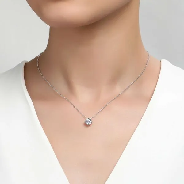 Lafonn Silver Necklace, 1.30Cttw, 20