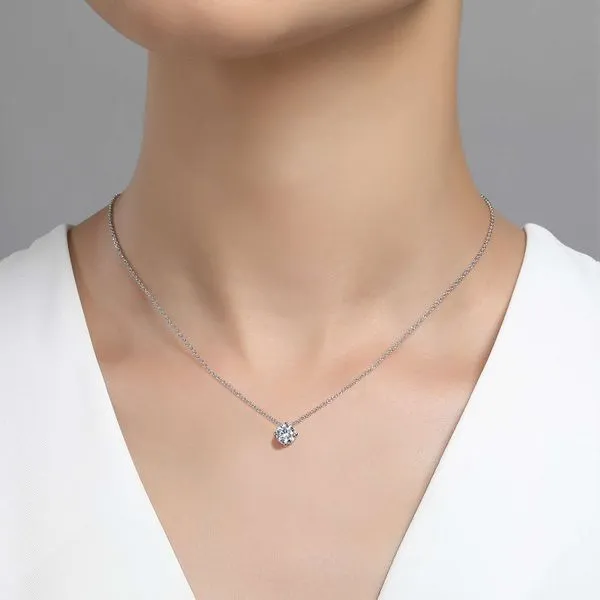 Lafonn Silver Necklace, 1.10Cttw, 20