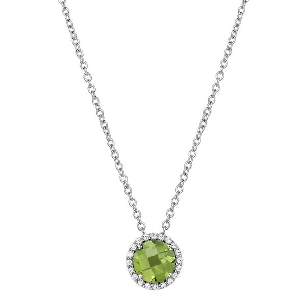 Lafonn Silver Birthstone Necklace - August - Peridot SVS Fine Jewelry Oceanside, NY