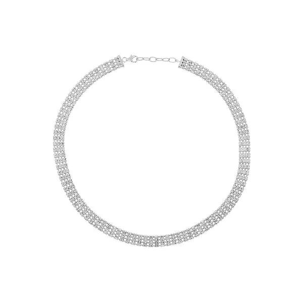 Rhodium Plated Sterling Silver Necklace SVS Fine Jewelry Oceanside, NY
