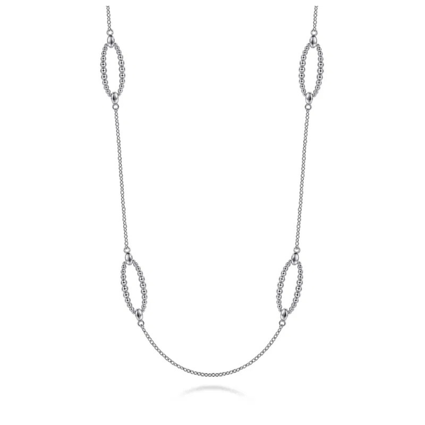 Gabriel & Co. Bujukan Sterling Silver Station Necklace SVS Fine Jewelry Oceanside, NY