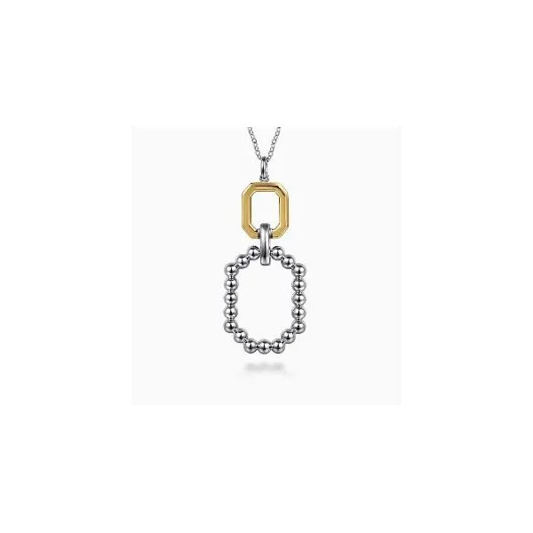 Gabriel & Co. Bujukan Yellow Gold & Silver Necklace SVS Fine Jewelry Oceanside, NY
